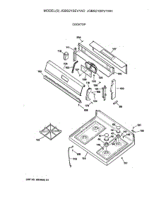 02 - Cooktop parts for Ge Range JGBS21SEV1AD from AppliancePartsPros.com