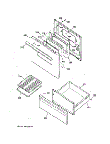 03 - Door & Drawer Parts parts for Ge Range JBS07PIY3 from AppliancePartsPros.com