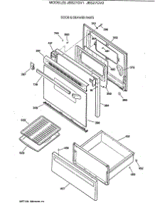 03 - Door & Drawer Parts parts for Ge Range JBS27GV2 from AppliancePartsPros.com