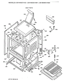 03 - Body Parts parts for Ge Range LGB156WEV1WW from AppliancePartsPros.com