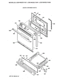 04 - Door & Drawer Parts parts for Ge Range LGB156WEV1WW from AppliancePartsPros.com