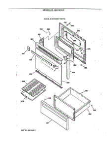 03 - Door & Drawer Parts parts for Ge Range JBS18GV3 from AppliancePartsPros.com