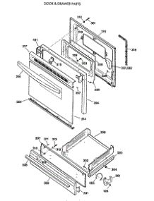 04 - Door & Drawer Parts parts for Ge Range LGB156WET2WW from AppliancePartsPros.com