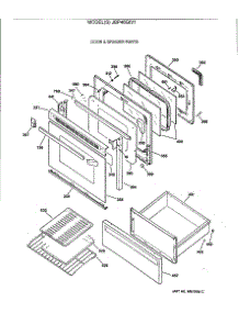 03 - Door & Drawer Parts parts for Ge Range JBP46GIV1 from AppliancePartsPros.com
