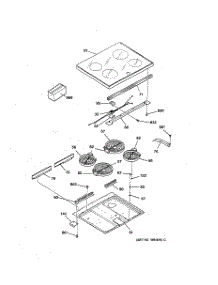 02 - Cooktop parts for Ge Range LEB356GT4BB from AppliancePartsPros.com