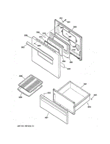 03 - Door & Drawer parts for Ge Range JBS07V4 from AppliancePartsPros.com