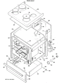 02 - Main Body parts for Ge Range JBS28GK-1 from AppliancePartsPros.com