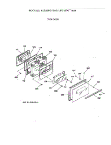 04 - Oven Door parts for Ge Range LEB326GT3WH from AppliancePartsPros.com