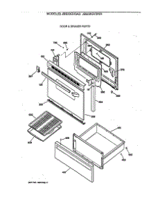 03 - Door & Drawer Parts parts for Ge Range JBS30GV3WH from AppliancePartsPros.com