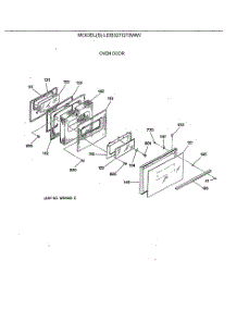 04 - Oven Door parts for Ge Range LEB327GT3WW from AppliancePartsPros.com