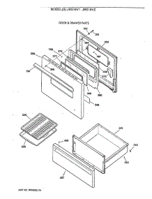 03 - Door & Drawer Parts parts for Ge Range JBS16V1 from AppliancePartsPros.com