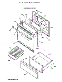 03 - Door & Drawer Parts parts for Ge Range JBS16GV2 from AppliancePartsPros.com