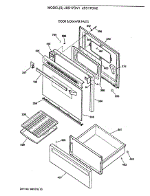 03 - Door & Drawer Parts parts for Ge Range JBS17GV2 from AppliancePartsPros.com