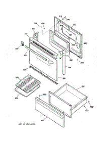 03 - Door & Drawer Parts parts for Ge Range JBC27BY1 from AppliancePartsPros.com