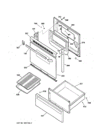 03 - Door & Drawer Parts parts for Ge Range JBC27GW2 from AppliancePartsPros.com