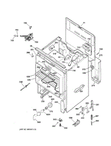 02 - Body Parts parts for Ge Range JBP61WB2WW from AppliancePartsPros.com