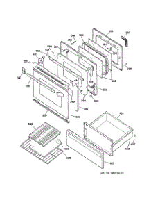 03 - Door & Drawer Parts parts for Ge Range JBP48BA3 from AppliancePartsPros.com