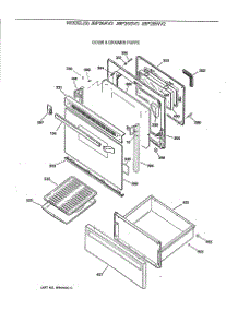 02 - Door & Drawer Parts parts for Ge Range JBP26AV2 from AppliancePartsPros.com