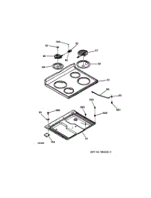 02 - Cooktop parts for Ge Range JBS23BY1AD from AppliancePartsPros.com