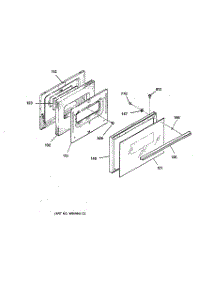 04 - Door parts for Ge Range JBS23BY1AD from AppliancePartsPros.com
