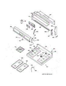 02 - Control Panel & Cooktop parts for Ge Range JGBP28BEW1WH from AppliancePartsPros.com
