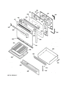 04 - Door & Drawer Parts parts for Ge Range JGBP28BEW1WH from AppliancePartsPros.com