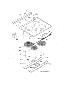02 - Cooktop parts for Ge Range JCSP39WW3WW from AppliancePartsPros.com