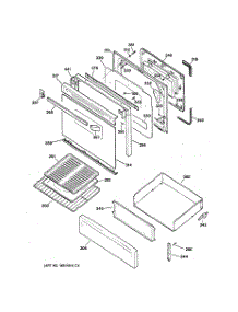 04 - Door & Drawer Parts parts for Ge Range JGBP28BEA2AD from AppliancePartsPros.com