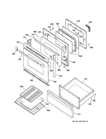 03 - Door & Drawer Parts parts for Ge Range JBP30AA2 from AppliancePartsPros.com