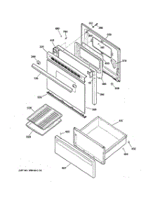 03 - Door & Drawer Parts parts for Ge Range RB536GW1 from AppliancePartsPros.com