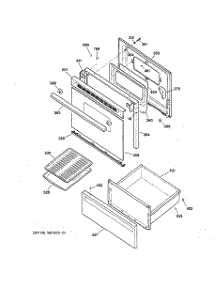 03 - Door & Drawer Parts parts for Ge Range RB536GW3 from AppliancePartsPros.com