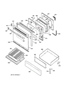 04 - Door & Drawer Parts parts for Ge Range JGBP35WEA4WW from AppliancePartsPros.com