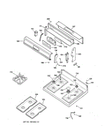 02 - Control Panel & Cooktop parts for Ge Range JGBP35BEA4BB from AppliancePartsPros.com