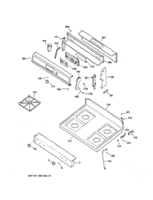 02 - Control Panel & Cooktop parts for Ge Range JGBP24BEA3AD from AppliancePartsPros.com