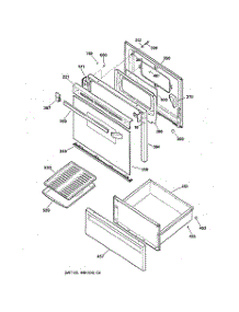 03 - Door & Drawer Parts parts for Ge Range JBS61WB1WW from AppliancePartsPros.com