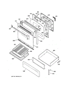 04 - Door & Drawer Parts parts for Ge Range JGBP26BEA2WH from AppliancePartsPros.com