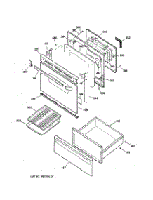 03 - Door & Drawer Parts parts for Ge Range JBP61WB1WW from AppliancePartsPros.com