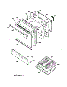04 - Door Parts parts for Ge Range JGBP24BEA3WH from AppliancePartsPros.com
