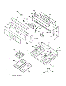 02 - Control Panel & Cooktop parts for Ge Range JGBP85CEA1CC from AppliancePartsPros.com