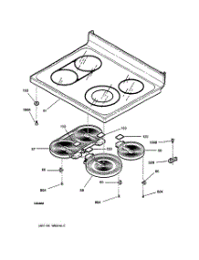 02 - Cooktop parts for Ge Range JB960CB1CC from AppliancePartsPros.com
