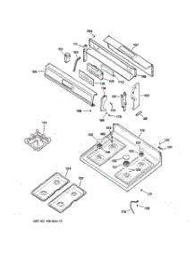 02 - Control Panel & Cooktop parts for Ge Range JGBP79WEA4WW from AppliancePartsPros.com