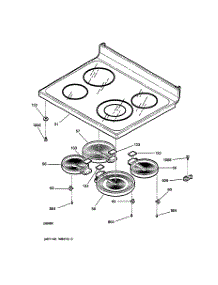 02 - Cooktop parts for Ge Range JB940CB1CC from AppliancePartsPros.com