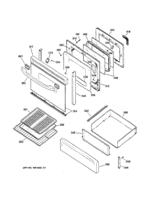 04 - Door & Drawer Parts parts for Ge Range JGBP85WEA3WW from AppliancePartsPros.com