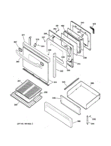 04 - Door & Drawer Parts parts for Ge Range JGBP86WEA3WW from AppliancePartsPros.com