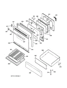 04 - Door & Drawer Parts parts for Ge Range JGBP35AEA3AA from AppliancePartsPros.com