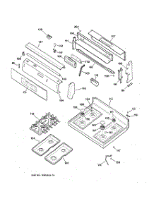 02 - Control Panel & Cooktop parts for Ge Range JGBP90MEA3BC from AppliancePartsPros.com