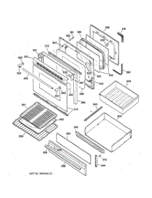 04 - Door & Drawer Parts parts for Ge Range JGBP90MEA3BC from AppliancePartsPros.com