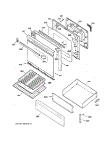04 - Door & Drawer Parts parts for Ge Range JGBP28BEA3WH from AppliancePartsPros.com