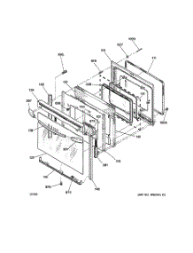 04 - Door parts for Ge Range JBP78WB1WW from AppliancePartsPros.com