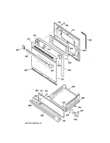 04 - Door & Drawer Parts parts for Ge Range LGB156WEA2WW from AppliancePartsPros.com